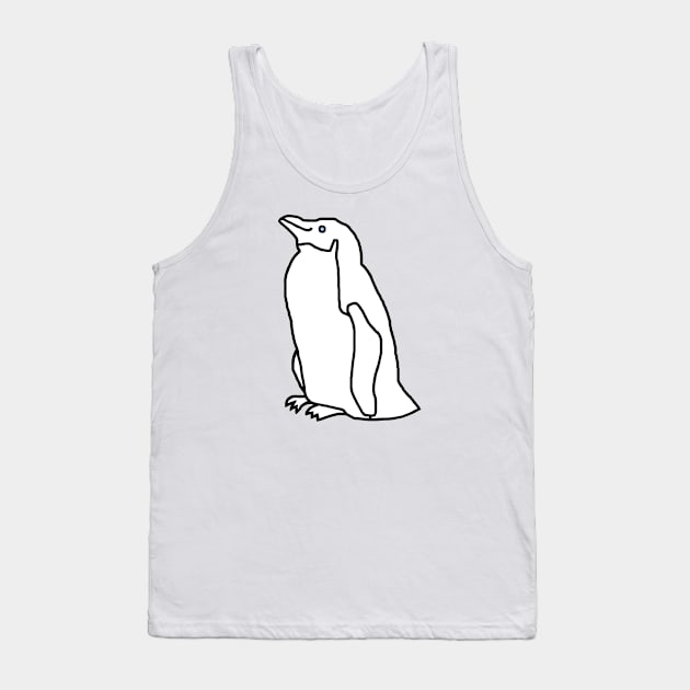 White Penguin Tank Top by ellenhenryart